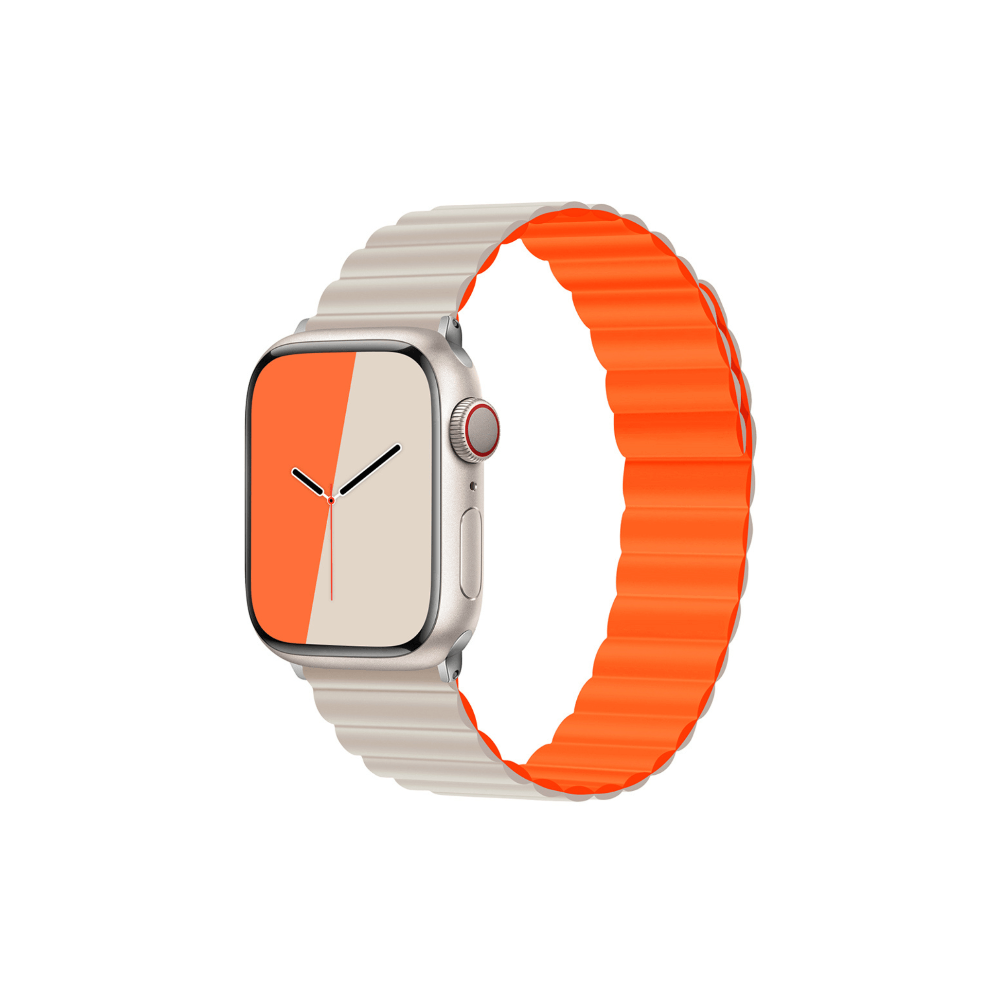 Flip Side Armband in Sternenlicht-Orange – wendbares Sportarmband mit Magnetverschluss für Apple Watch